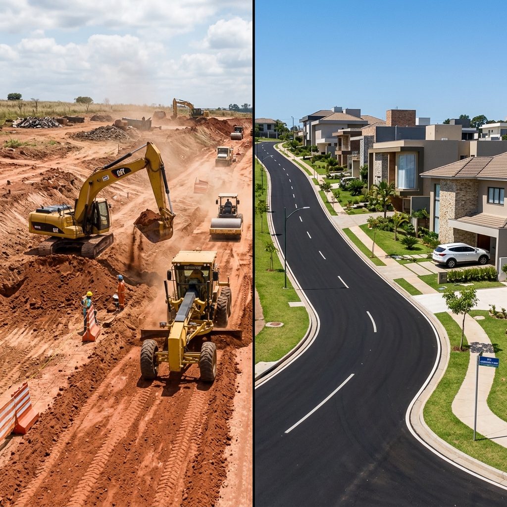 Comparativo BCL: Terraplenagem vs Capa Asfáltica (CBUQ)